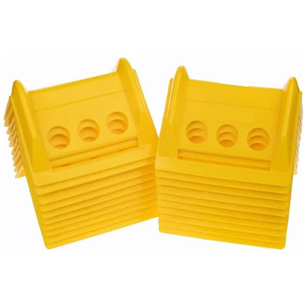 Edge Protectors Heavy Duty Corner Tie Down Guards for Cargo Loads Shipping Polyethylene Yellow (20 Pack)