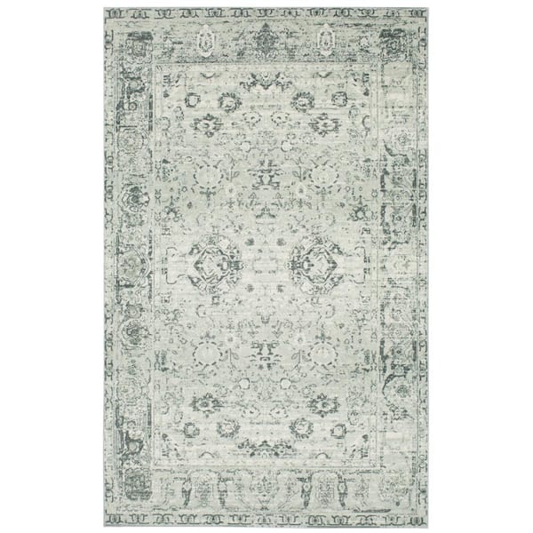 Mohawk Home Henrietta Grey 6 ft. x 9 ft. Distressed Area Rug