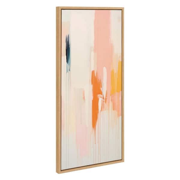 Kate and Laurel Sylvie Fiesta Abstract Framed Canvas by Amy Lighthall Set of 1 Abstract Art Print 18.00 in. x 40.00 in.