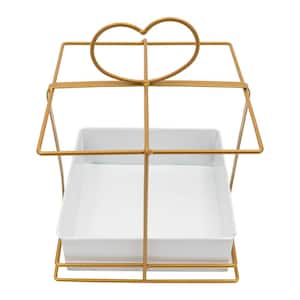 Gold Metal Geometric Vase Flower Basket Elegant Wedding Centerpieces Table Decorations (10-Pieces)