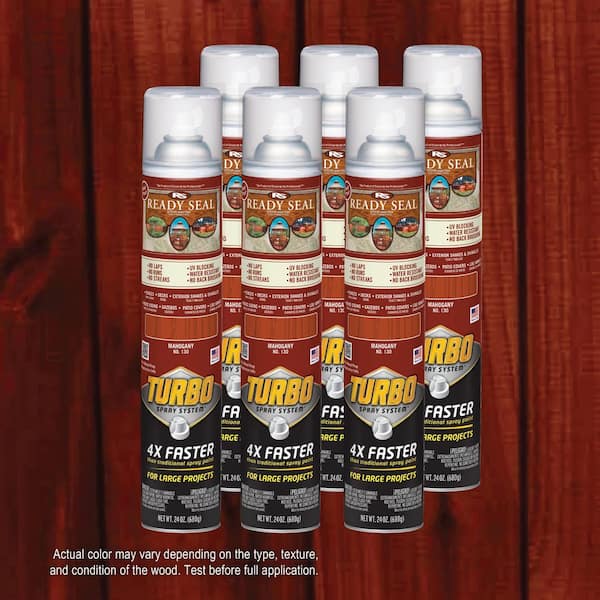 24 oz. Turbo Mahogany Exterior Wood Stain and Sealer Spray (Case of 6)