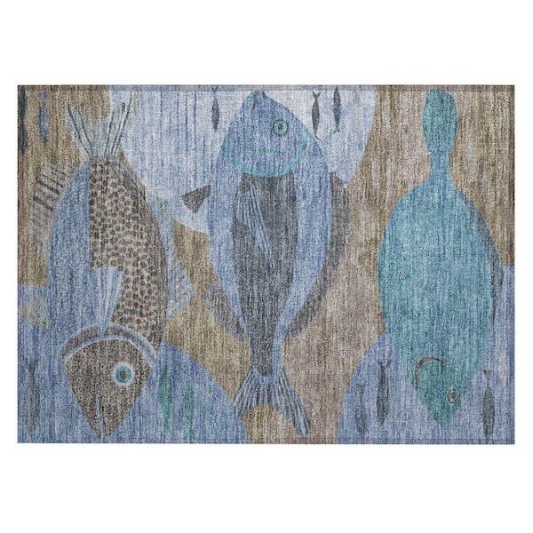 Chantille Machine Washable Indoor/Outdoor Abstract ACN2447 Taupe 2 ft. x 3 ft. Accent Rug