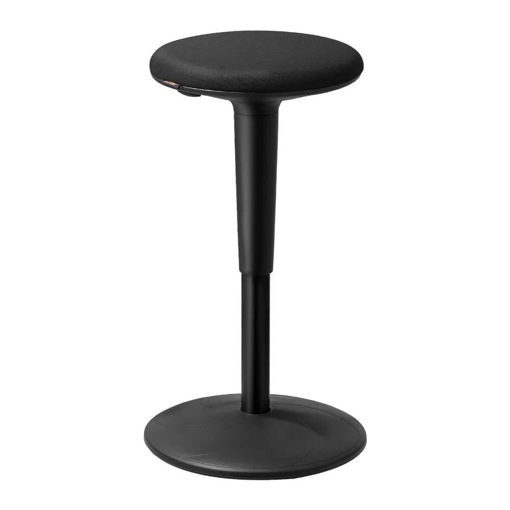 Black Adjustable Iron Wobble Stool with 360° Swivel