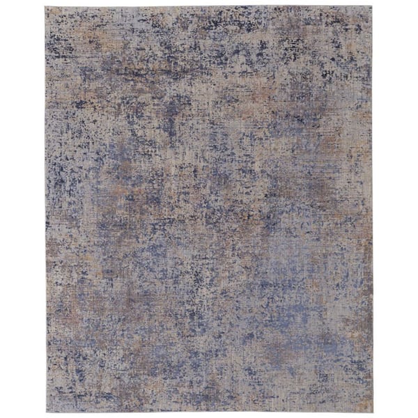 8 ft. x 10 ft. Blue, Brown, Tan Abstract Area Rug