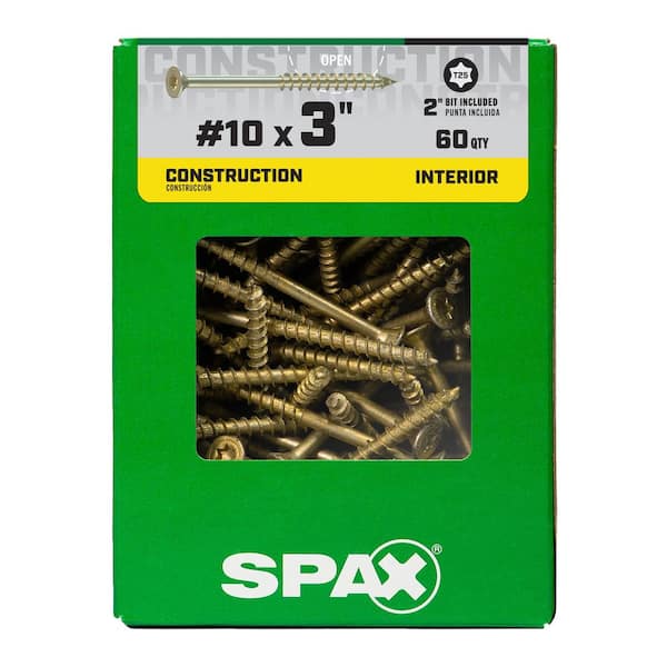 SPAX #10 x 3 in. PowerDrive Interior T25 T-Star Flat Head