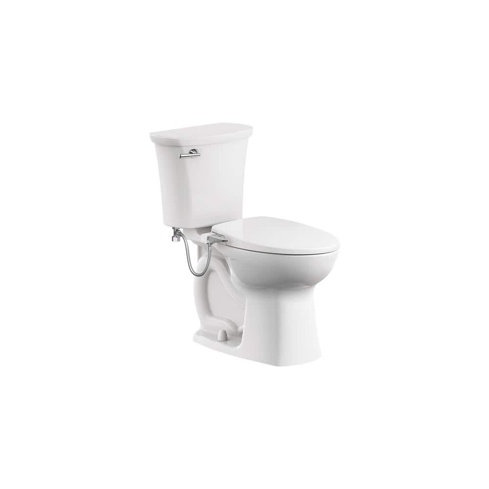 White Slim Non-Electric Bidet Seat with Ergonomic Handle