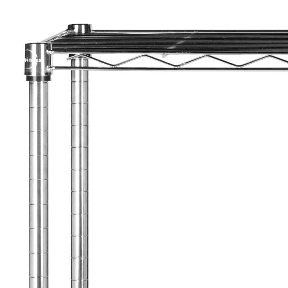 Bravo 4-Tier Chrome Wire Shelving Unit