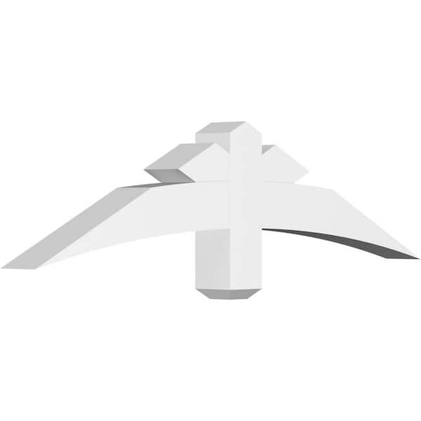 Ekena Millwork Alberta 48 in. W x 12 in. H x 4 in. D Signature Polyurethane Bracket