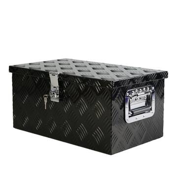 9 Gal. Aluminum Deck Box, 5 Bar Tread Tool Long Box with Lock