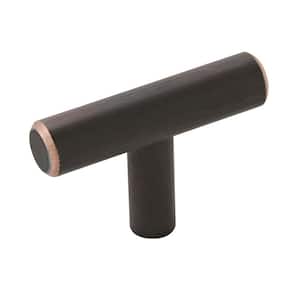 Bar Pulls 1-15/16 in. (49 mm) Oil-Rubbed Bronze T-Shaped Cabinet Knob (10-Pack)