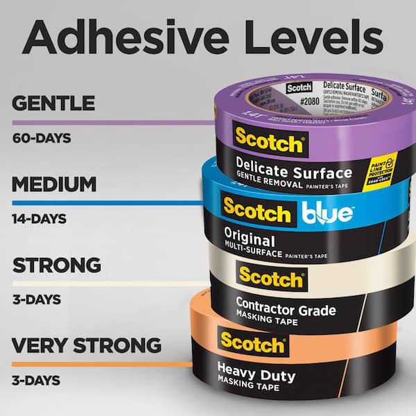 3M - Scotch 1.88 in. x 60.1 yds. Heavy Duty Masking Tape (3-Rolls/Pack)