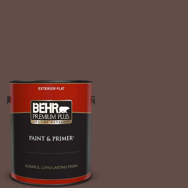 BEHR PREMIUM PLUS 1 gal. #730B-7 English Manor Flat Exterior Paint & Primer