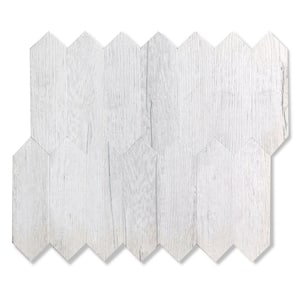 13-Sheets Hexagon Wood Gray PVC Peel and Stick Backsplash Tiles for Kitchen (11.02 in. x 9.84 in. /10 sq. ft.)