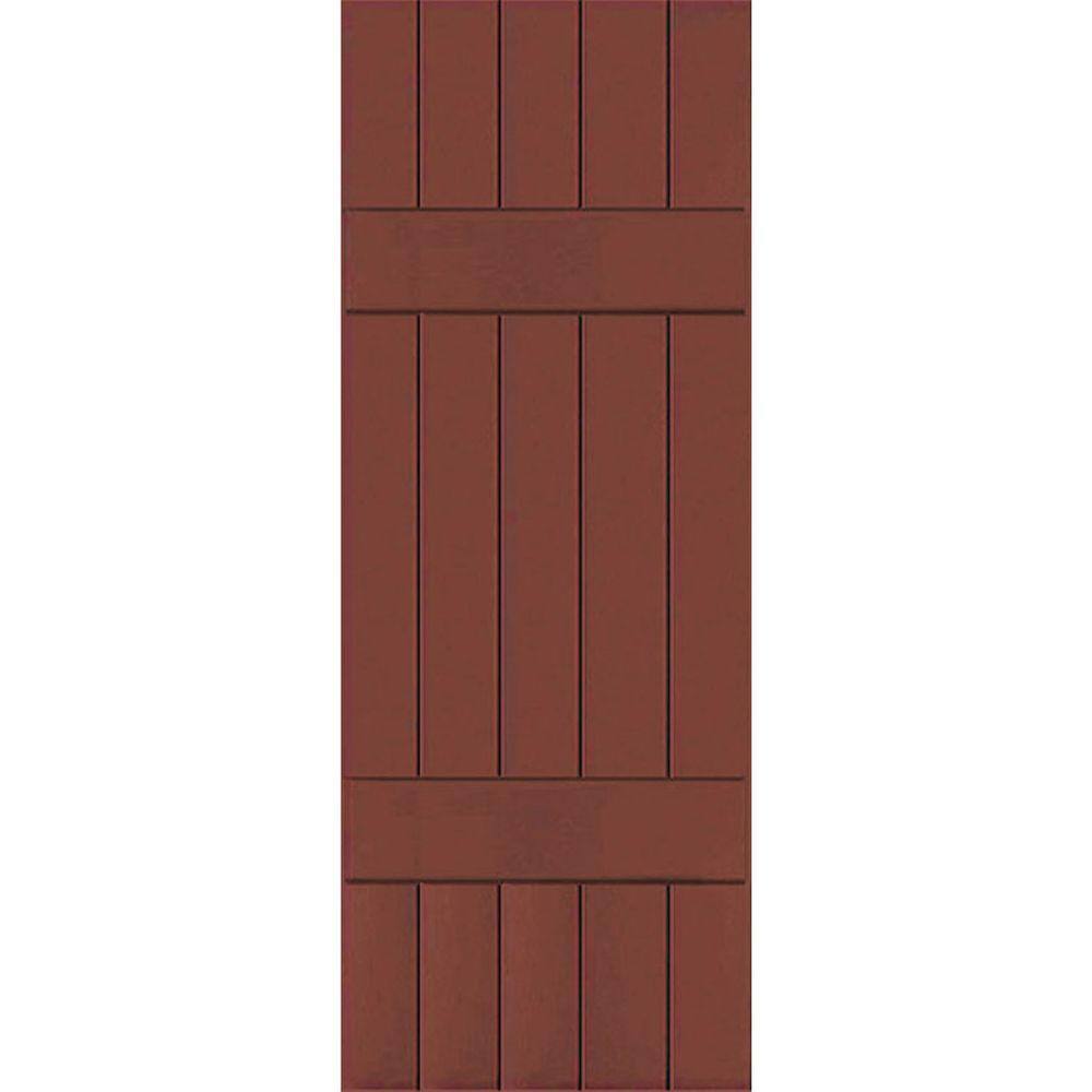 18 in. x 64 in. Exterior Real Wood Pine Board & Batten Shutters Pair Country Redwood price history on PriceWatchPro