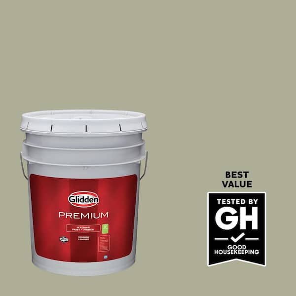 Glidden Premium 5 gal. #PPG1029-4 Photo Gray Semi-Gloss Interior Latex Paint