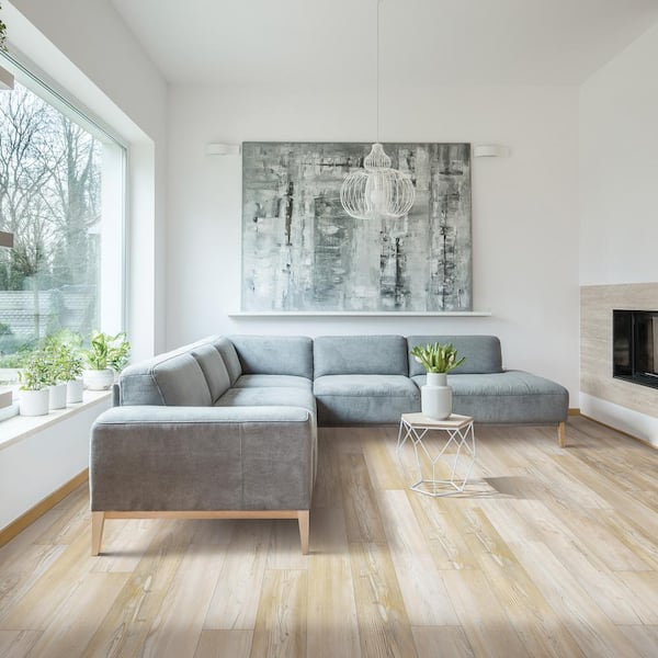 Take Home Sample - Elite Neutral Pine 20 Mil T x 7 in. W x 8 in. L Click Lock Waterproof Lux Vinyl Plank Flooring