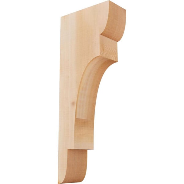 Ekena Millwork 3-1/2 in. x 8 in. x 20 in. Western Red Cedar New Brighton Smooth Corbel