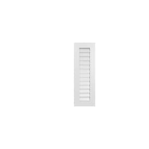 14 in. x 42 in. Rectangular White PVC Paintable Gable Louver Vent Functional