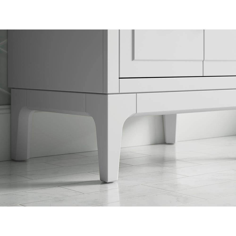 Seer 24" White MDF Freestanding Bathroom Vanity with Quartz Top