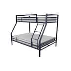 Novogratz Maxwell Twin-Over-Full Metal Navy Blue Bunk Bed With Ladder ...