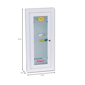 24 in. H x 9 in. W x 5.75 in D 10 lb. Heavy-Duty Steel Semi-Recessed Fire Extinguisher Cabinet with Keyed Steel Cam Lock