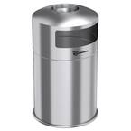 HLS COMMERCIAL 50 Gal. Stainless Steel Outdoor Trash Can, Galvanized ...