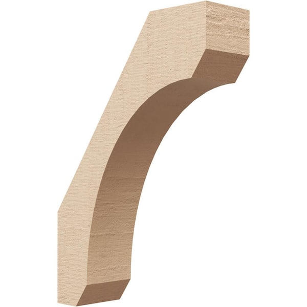 Ekena Millwork 3 in. x 14 in. x 10 in. Legacy Rough Cedar Woodgrain Timberthane Polyurethane Knee Brace, Primed