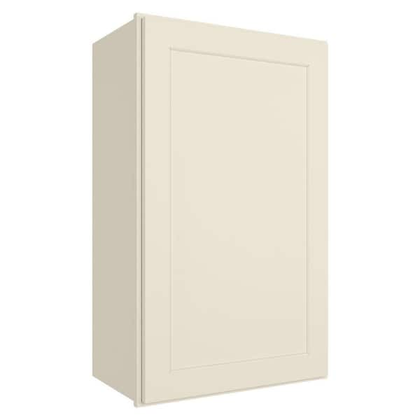 HOMEIBRO 18 in. W X 12 in. D X 36 in. H in Shaker Antique White Plywood Ready to Assemble Wall Kitchen Cabinet