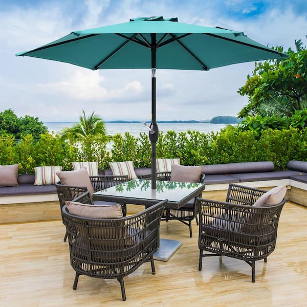 7 foot patio umbrella home depot JOYESERY 7.5 ft. Market Patio Umbrella, Patio Table Umbrella with Tilt  Button for Deck, Garden and Pool in Lake Blue J-MK-200NY