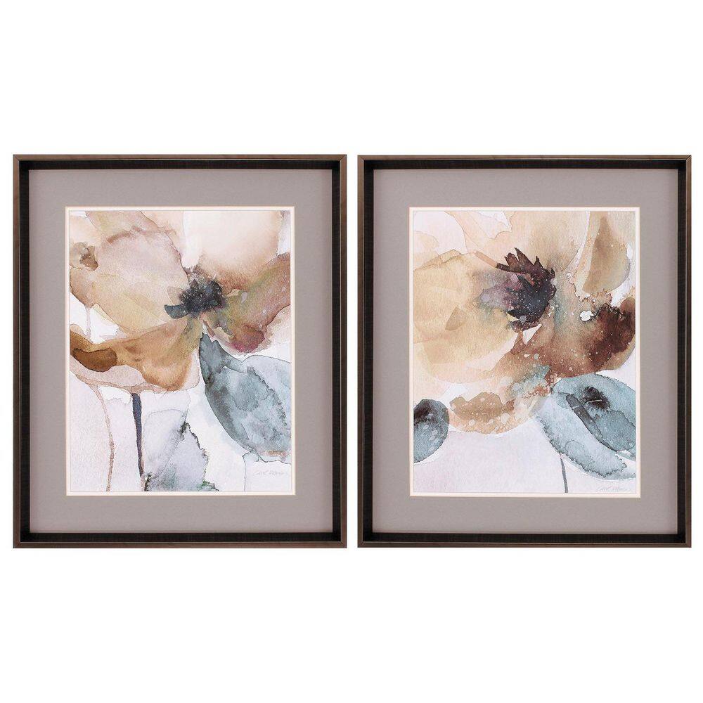 Watercolor Poppy NA 2-Piece Framed Animal Poster 26 in. x 22 in. price history on PriceWatchPro