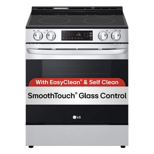 30 in. 6.3 cu. ft. Single Oven Slide-In Electric Range with 5 Burner Elements in Stainless Steel