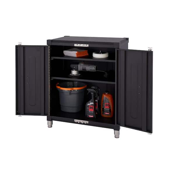 TRINITY - PRO 28 in. W x 33.6 in. H x 18.7 in. D 18-Gauge Steel Garage Base Cabinet in Black