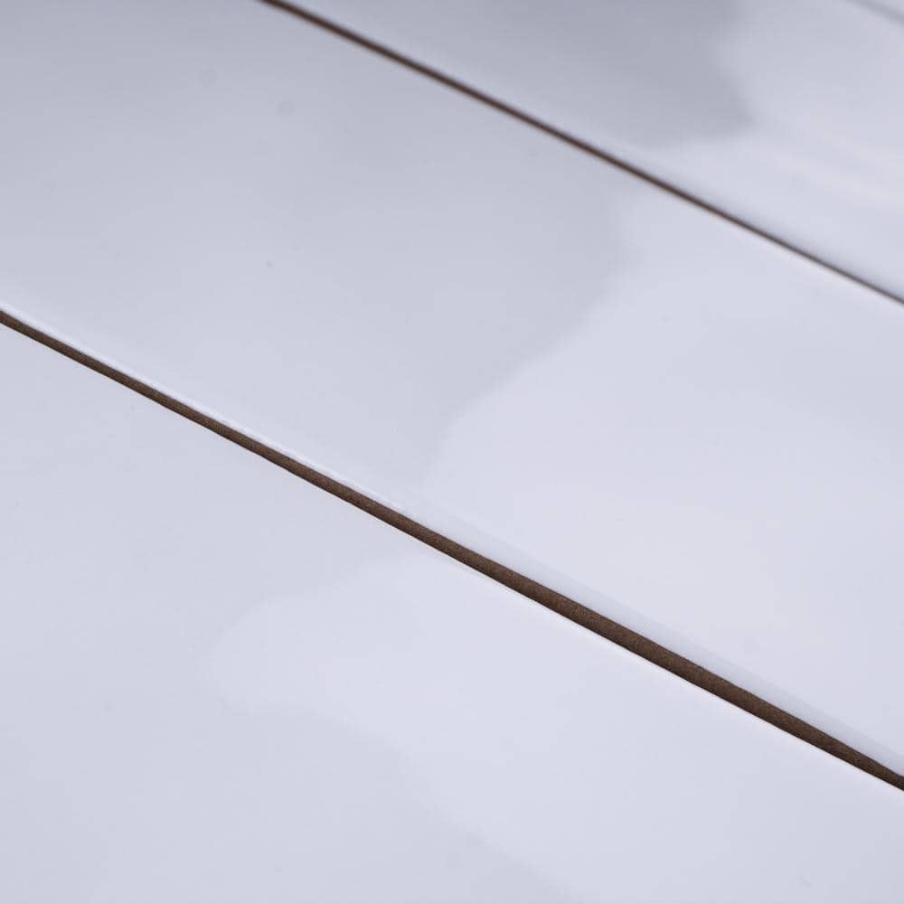Blanco White Glossy Porcelain Subway Wall and Floor Tile