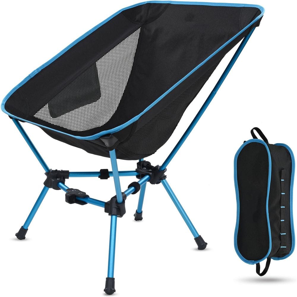 Blue Lightweight Folding Camping Chair, Portable Foldable Compact for Outdoor Camp Travel, Supports 330 lbs. price history on PriceWatchPro