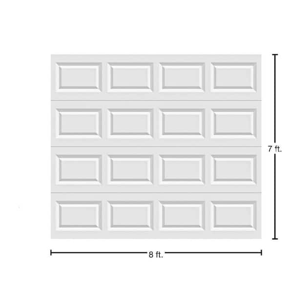 Clopay Classic Steel Short Panel 8 ft x 7 ft Non-Insulated White