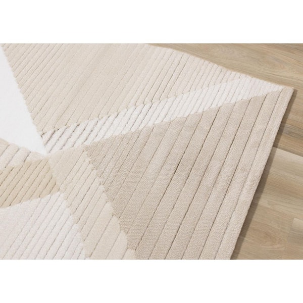 Solara Collections 8 ft. x 11 ft. Beige Geometric Indoor Area Rug