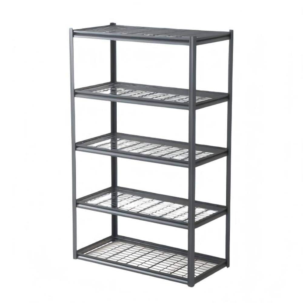 "5-Tier Metal Storage Shelving, Easy Assemble Adjustable Rack for Basement Garage Kitchen, 72""H x 35.4""W x 17.7""D, Black" price history on PriceWatchPro