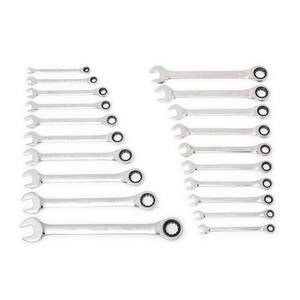 Ratcheting SAE/MM Combination Wrench Set (20-Piece)