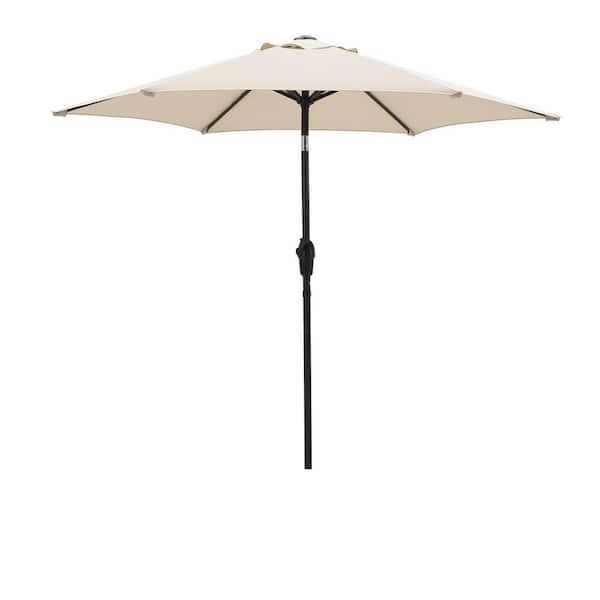 Sudzendf 7.5 ft. Steel Outdoor Market Patio Umbrella in Beige