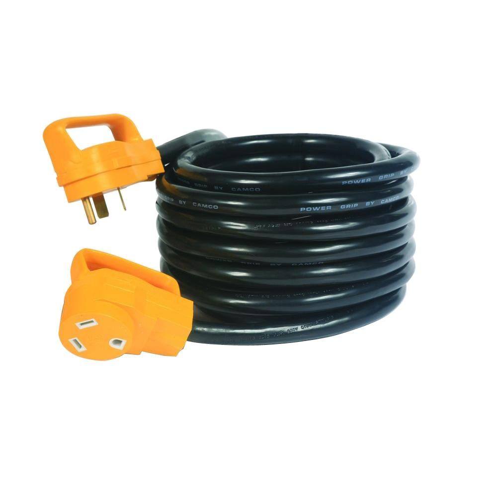 Camco Power Grip Series™ 30-Amp 90° Locking Electrical Cord 18" 