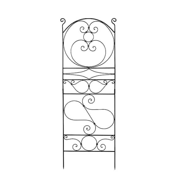 65.5 in. Tall, Roman Bronze Powder Coat Finish, Traditional Ferro Firenze Garden Trellis