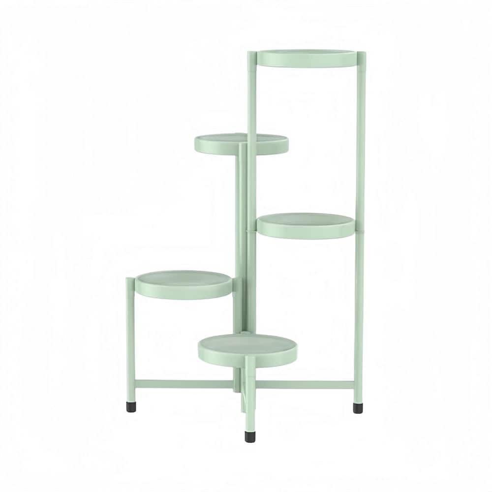 Light Green 5 Tier Plant Stand Indoor Outdoor, Folding Tall Orchid Rack for Patio Balcony Porch 24.1 in. x 31.42 in. price history on PriceWatchPro