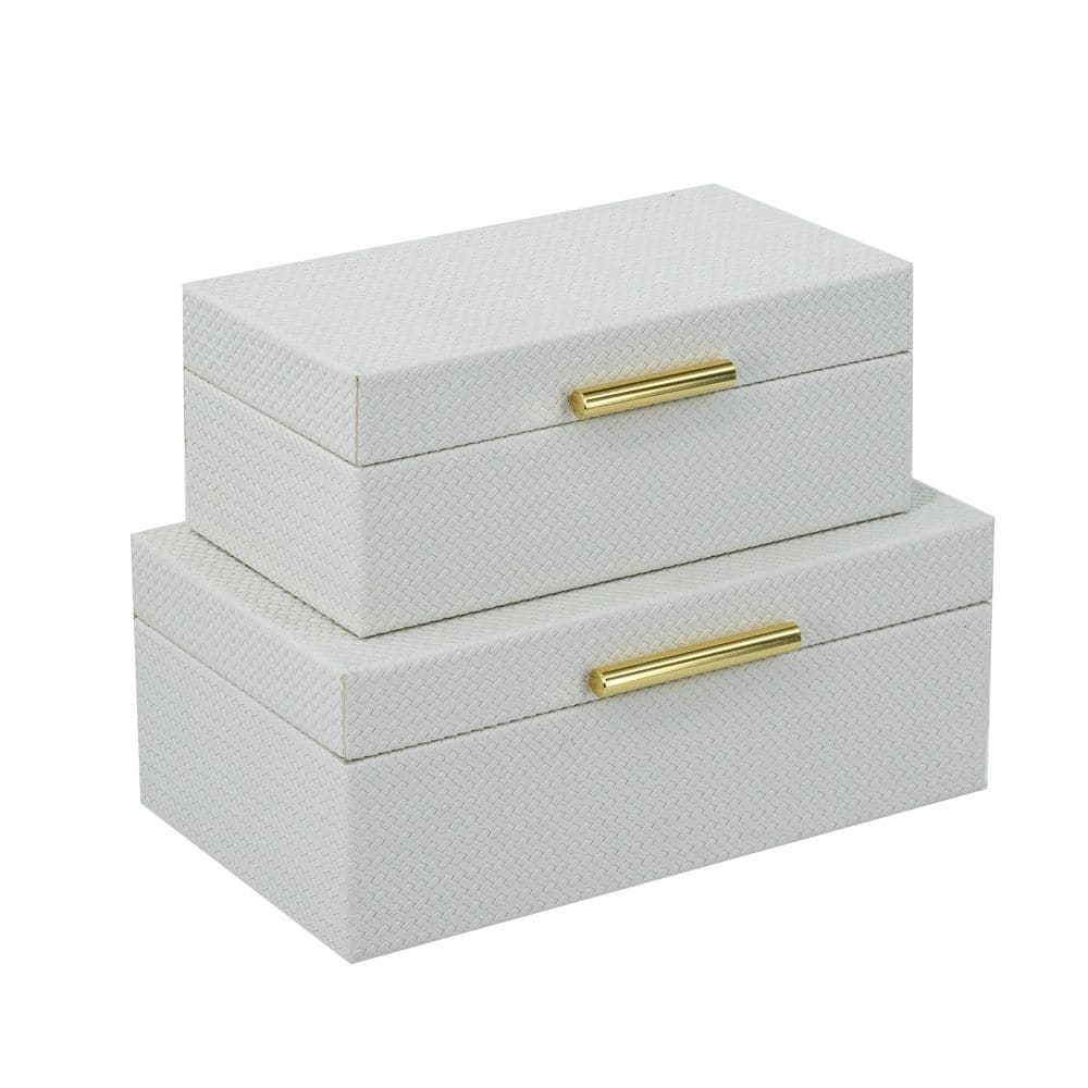 Multi-Colored 6.1 in. x 3.9 in. MDF Decorative Box (Set of 2) price history on PriceWatchPro