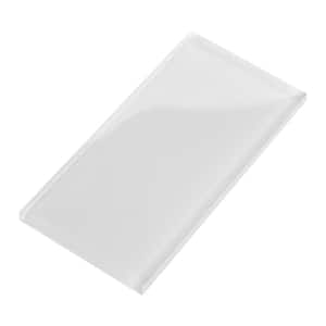 Clearbrook 3 in. x 6 in. Glass Snow Subway Tile (4 sq. ft. / case)