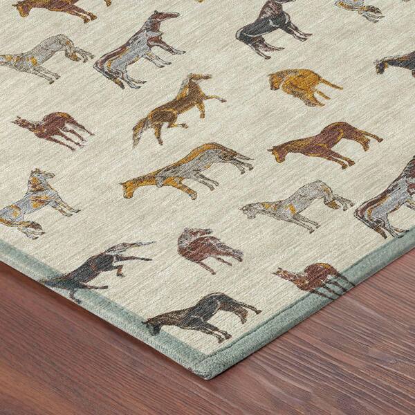 Chantille Machine Washable Indoor/Outdoor Abstract ACN2521 Beige 2 ft. x 3 ft. Accent Rug