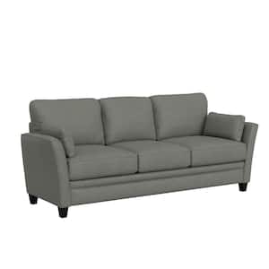 Grant River 81.25 in. Flared Arm Polyester Modern Rectangle Sofa Gray