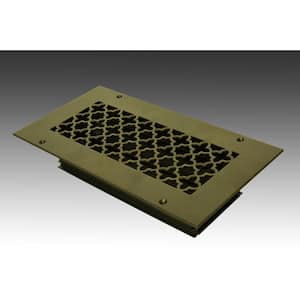 Victorian 10 in. x 4 in. Oil Rubbed Bronze Powder Coat Steel Wall Ceiling Vent with Opposed Blade Damper