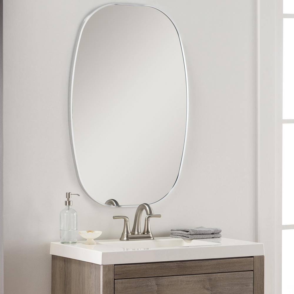 Surya Aranya Modern Rectangle Mirror With Silver Finish RAY037-2435