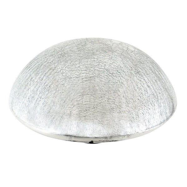 Glass Toadstool Gazing Globe Ball, 9 in. Dia Silver