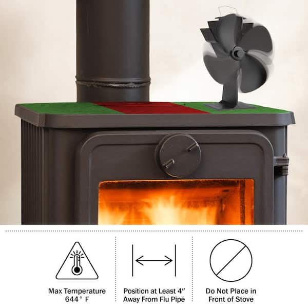 Pellet Stoves Power Vent Wood Stove Lavish Home 4-Blade Heat